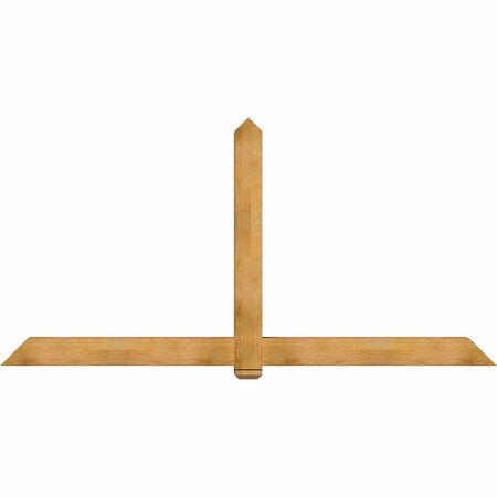 Ekena Millwork Eugene Rough Sawn Timber Gable Bracket, Western Red Cedar, 108"W x 54"H x 6"D x 6"F, 12/12 Pitch GBW108X54X0606EUG00RWR